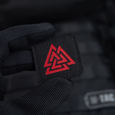 M-TAC Naszywka na rzep Valknut Laser Cut Black Red