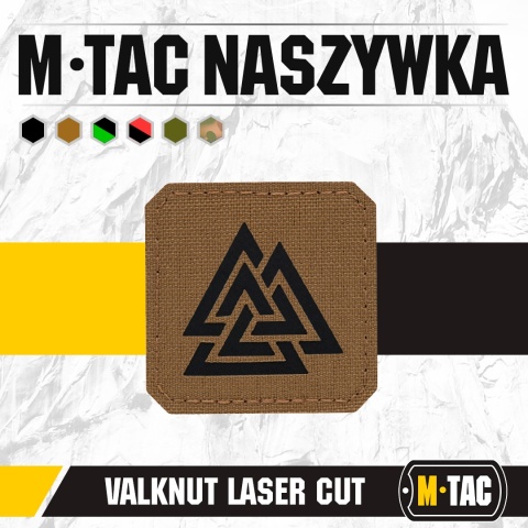 M-TAC Naszywka na rzep Valknut Laser Cut Coyote Black