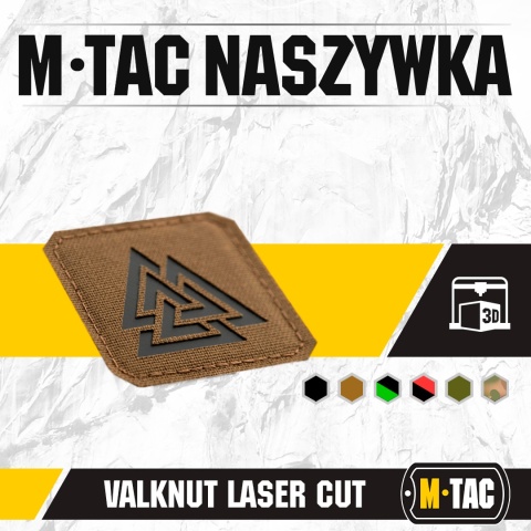 M-TAC Naszywka na rzep Valknut Laser Cut Coyote Black