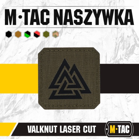M-TAC Naszywka na rzep Valknut Laser Cut Ranger Green Black