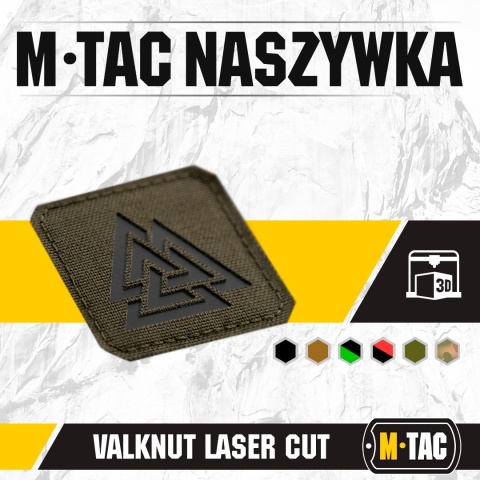 M-TAC Naszywka na rzep Valknut Laser Cut Ranger Green Black