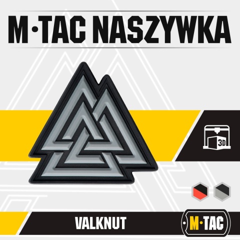 M-TAC Naszywka na rzep Valknut PVC Black Grey