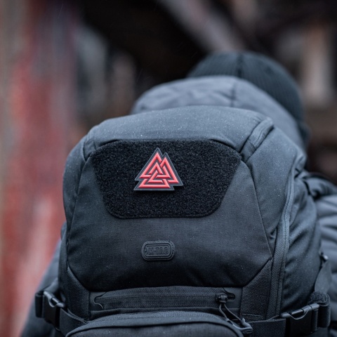M-TAC Naszywka na rzep Valknut PVC Black Red