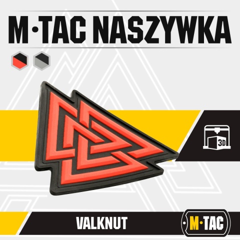M-TAC Naszywka na rzep Valknut PVC Black Red