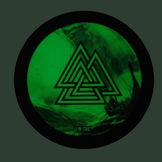 M-TAC Naszywka na rzep Valknut Drakkar 80mm Black GID
