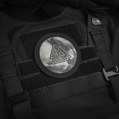 M-TAC Naszywka na rzep Valknut Drakkar 80mm Black GID