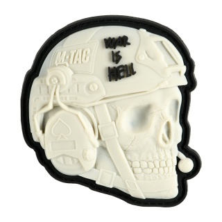 M-TAC Naszywka na rzep War is Hell 3D PVC White