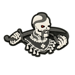 M-TAC Naszywka na rzep Undead 3D PVC Grey White