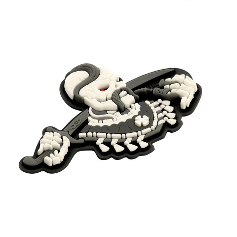 M-TAC Naszywka na rzep Undead 3D PVC Grey White