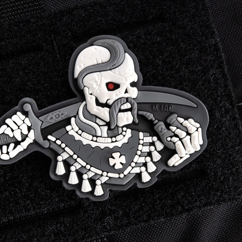 M-TAC Naszywka na rzep Undead 3D PVC Grey White