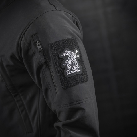 M-TAC Naszywka na rzep Wolf Haftowanie Black