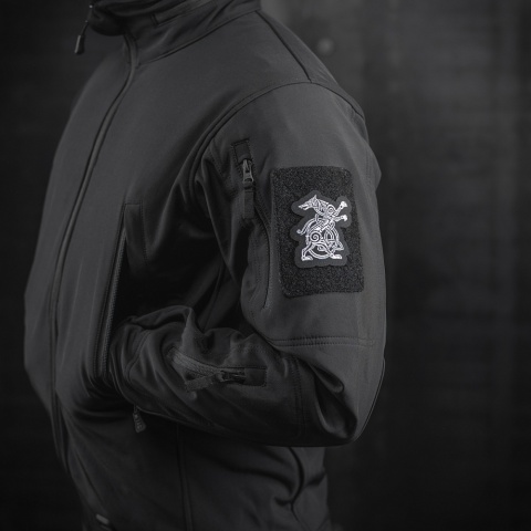 M-TAC Naszywka na rzep Wolf Haftowanie Black