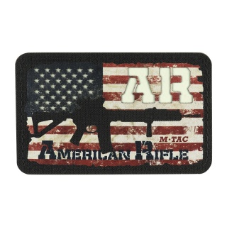 M-TAC Naszywka na rzep AR-15 American Rifle 80x50 mm Black GID