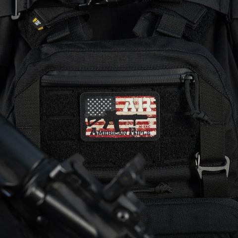 M-TAC Naszywka na rzep AR-15 American Rifle 80x50 mm Black GID