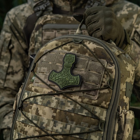 M-TAC Naszywka na rzep Mjolnir Large PVC Olive