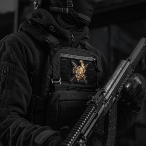 M-TAC Naszywka na rzep Na Hełm Gladiator Haftowana Black