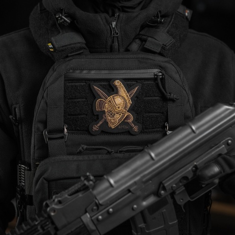 M-TAC Naszywka na rzep Na Hełm Gladiator Haftowana Black