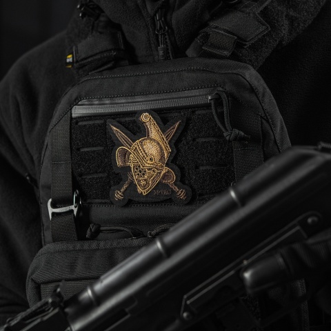 M-TAC Naszywka na rzep Na Hełm Gladiator Haftowana Black