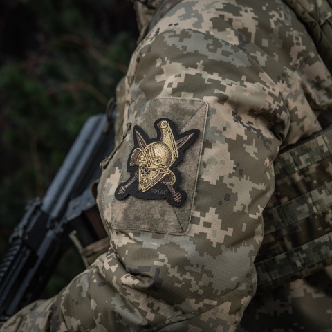 M-TAC Naszywka na rzep Na Hełm Gladiator Haftowana Black