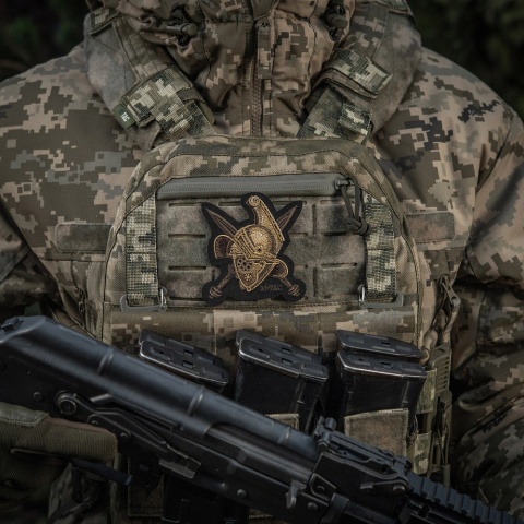 M-TAC Naszywka na rzep Na Hełm Gladiator Haftowana Black