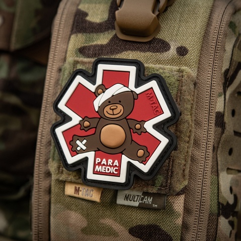 M-TAC Naszywka na rzep Paramedic Miś PVC Brown/Black