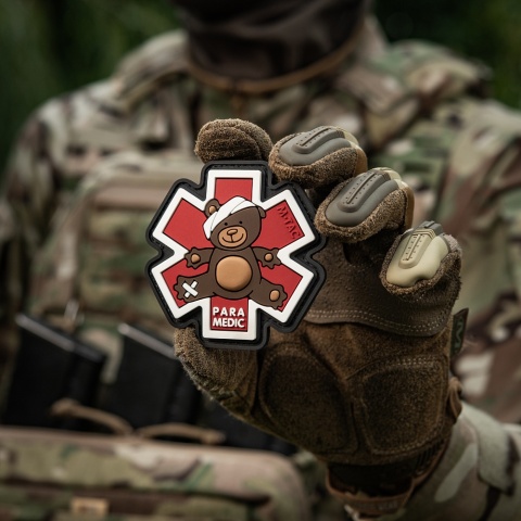M-TAC Naszywka na rzep Paramedic Miś PVC Brown/Black
