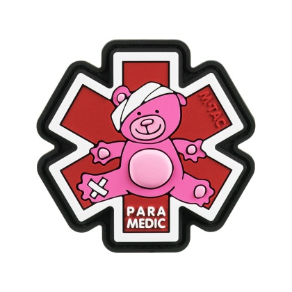M-TAC Naszywka na rzep Paramedic Miś PVC Pink/Black