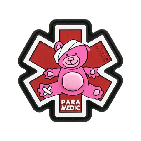 M-TAC Naszywka na rzep Paramedic Miś PVC Pink/Black