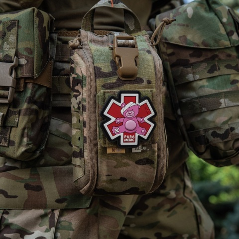 M-TAC Naszywka na rzep Paramedic Miś PVC Pink/Black