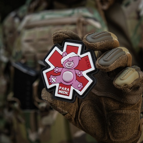 M-TAC Naszywka na rzep Paramedic Miś PVC Pink/Black