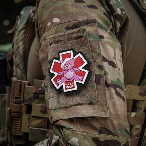 M-TAC Naszywka na rzep Paramedic Miś PVC Pink/Black