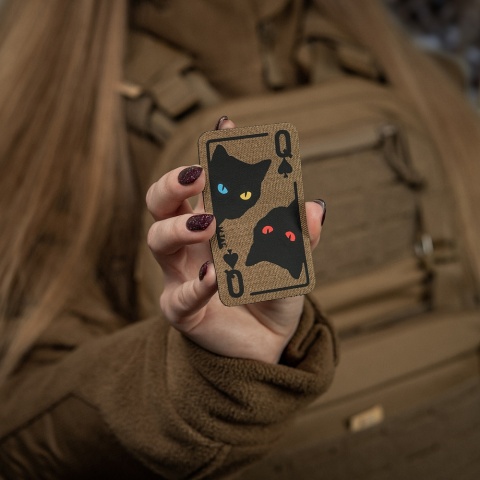 M-TAC Naszywka na rzep Queen of Spades Coyote/Black