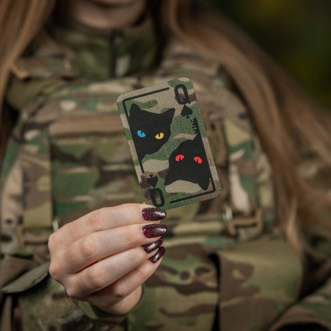 M-TAC Naszywka na rzep Queen of Spades MultiCam Black®