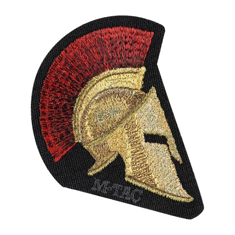 M-TAC Naszywka na rzep Spartan Helmet Haftowana Black