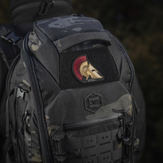 M-TAC Naszywka na rzep Spartan Helmet Haftowana Black