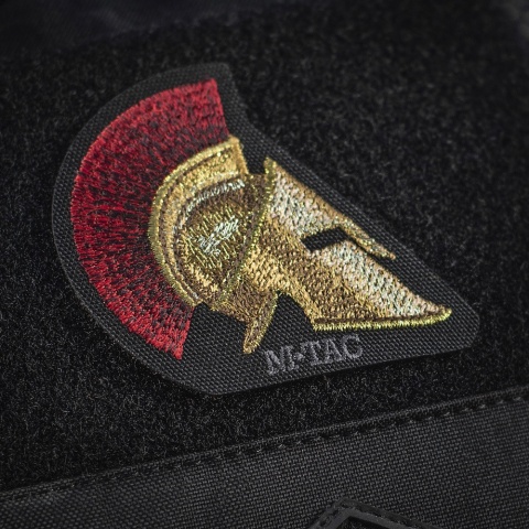 M-TAC Naszywka na rzep Spartan Helmet Haftowana Black