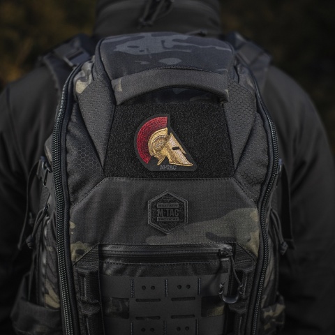 M-TAC Naszywka na rzep Spartan Helmet Haftowana Black