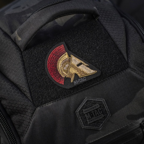 M-TAC Naszywka na rzep Spartan Helmet Haftowana Black