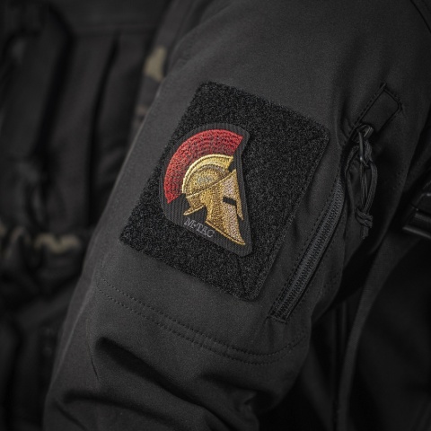 M-TAC Naszywka na rzep Spartan Helmet Haftowana Black