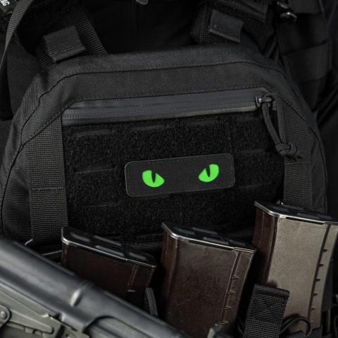 M-TAC Naszywka na rzep Cat Eyes Laser Cut Black/Green GID
