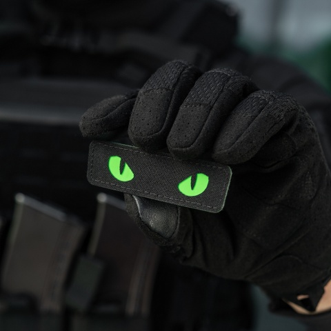 M-TAC Naszywka na rzep Cat Eyes Laser Cut Black/Green GID