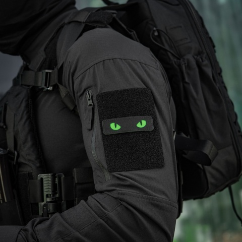 M-TAC Naszywka na rzep Cat Eyes Laser Cut Black/Green GID