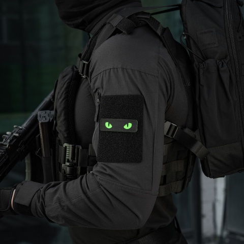 M-TAC Naszywka na rzep Cat Eyes Laser Cut Black/Green GID