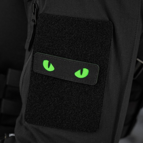 M-TAC Naszywka na rzep Cat Eyes Laser Cut Black/Green GID