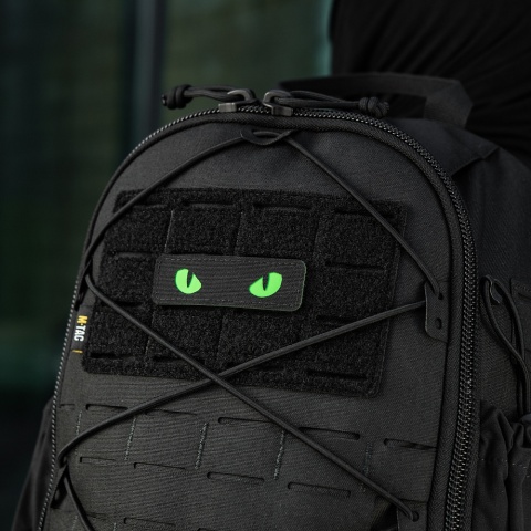 M-TAC Naszywka na rzep Cat Eyes Laser Cut Black/Green GID