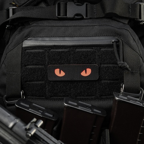 M-TAC Naszywka na rzep Cat Eyes Laser Cut Black/Red GID