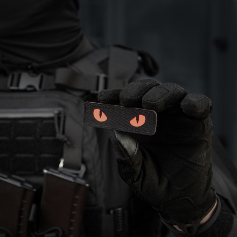 M-TAC Naszywka na rzep Cat Eyes Laser Cut Black/Red GID