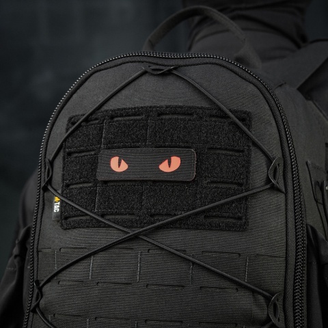 M-TAC Naszywka na rzep Cat Eyes Laser Cut Black/Red GID