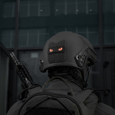 M-TAC Naszywka na rzep Cat Eyes Laser Cut Black/Red GID