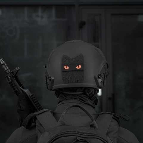 M-TAC Naszywka na rzep Cat Eyes Laser Cut Black/Red GID